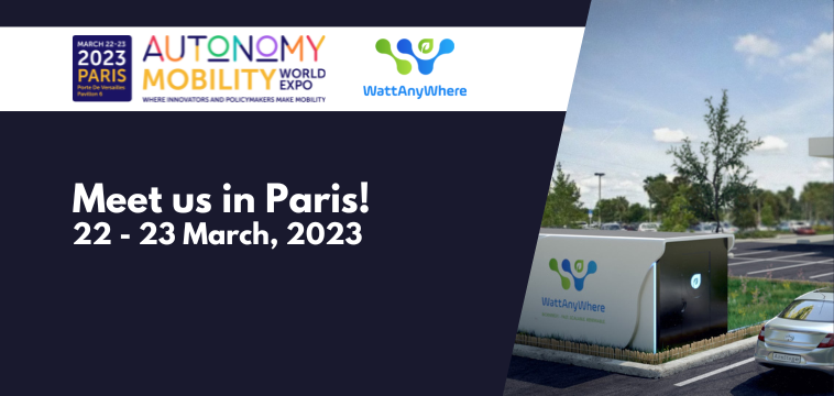 Read more about the article WattAnyWhere Announces Participation in Autonomy Mobility World Expo 2023